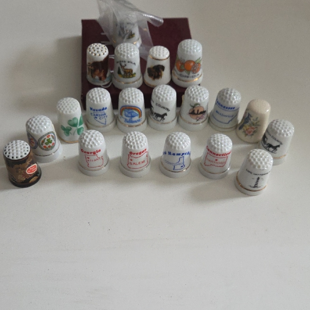 Assorted Decorative Thimbles Collection